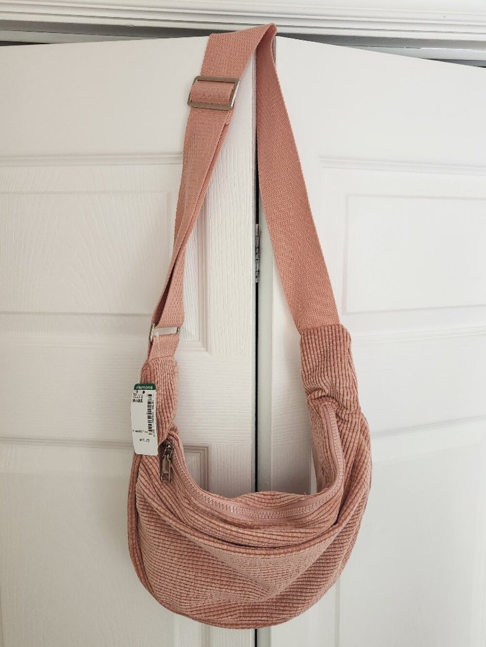 NWT Simons Pink Corduroy Crossbody Bag